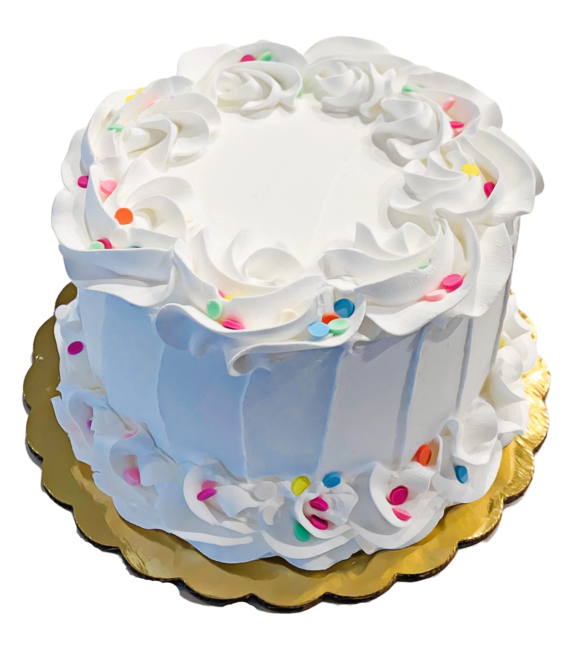 Amazon.com: Fake Cake White Birthday Cake Handmade by Dezicakes